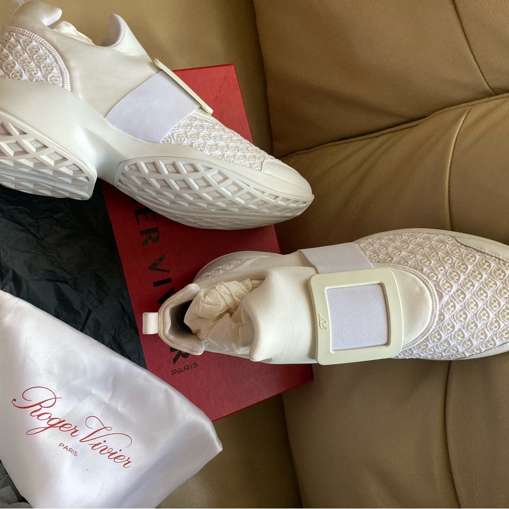 Viv' Run Man Covered Buckle Sneakers in Technical Roger Vivier